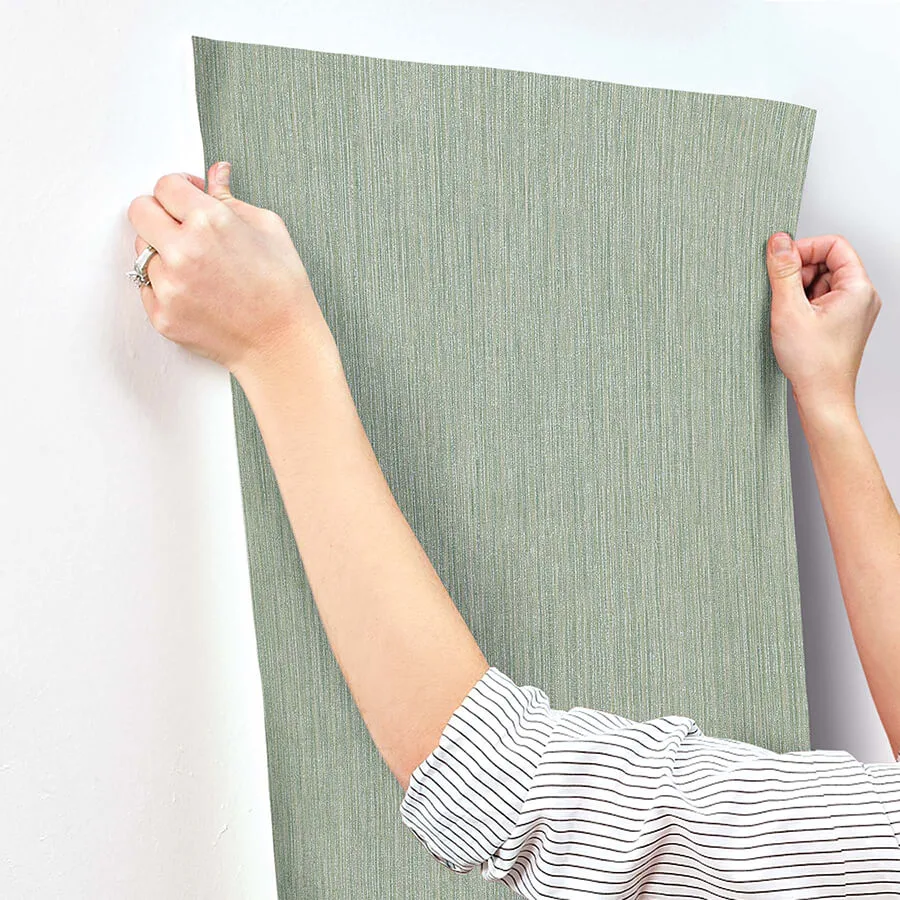 York Wallcoverings Washed Ramie wallpaper, color Sea Glass, SKU SI25854