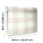 York Wallcoverings Magnolia Home Watercolor Check wallpaper, color Pink, SKU PSW1170RL