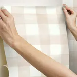York Wallcoverings Magnolia Home Watercolor Check wallpaper, color Pink, SKU PSW1170RL