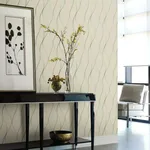 York Wallcoverings Wavy Stripe - Beige Metallic Wallpaper | Buy Online York Wallcoverings Wavy Stripe wallpaper, color Beige Metallic, SKU Y6201404