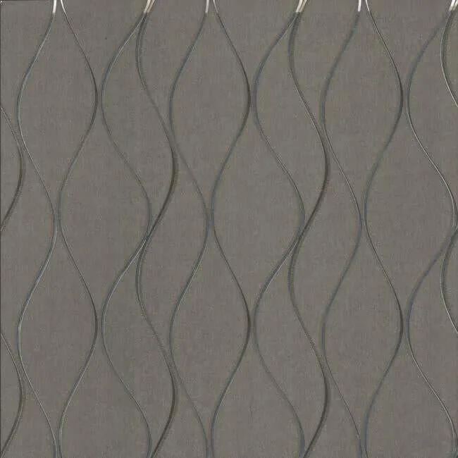 York Wallcoverings Wavy Stripe wallpaper, color Black Metallic, SKU Y6201405