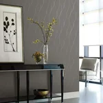 York Wallcoverings Wavy Stripe - Black Metallic Wallpaper | Buy Online York Wallcoverings Wavy Stripe wallpaper, color Black Metallic, SKU Y6201405
