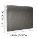 York Wallcoverings Wavy Stripe - Black Metallic Wallpaper | Buy Online York Wallcoverings Wavy Stripe wallpaper, color Black Metallic, SKU Y6201405