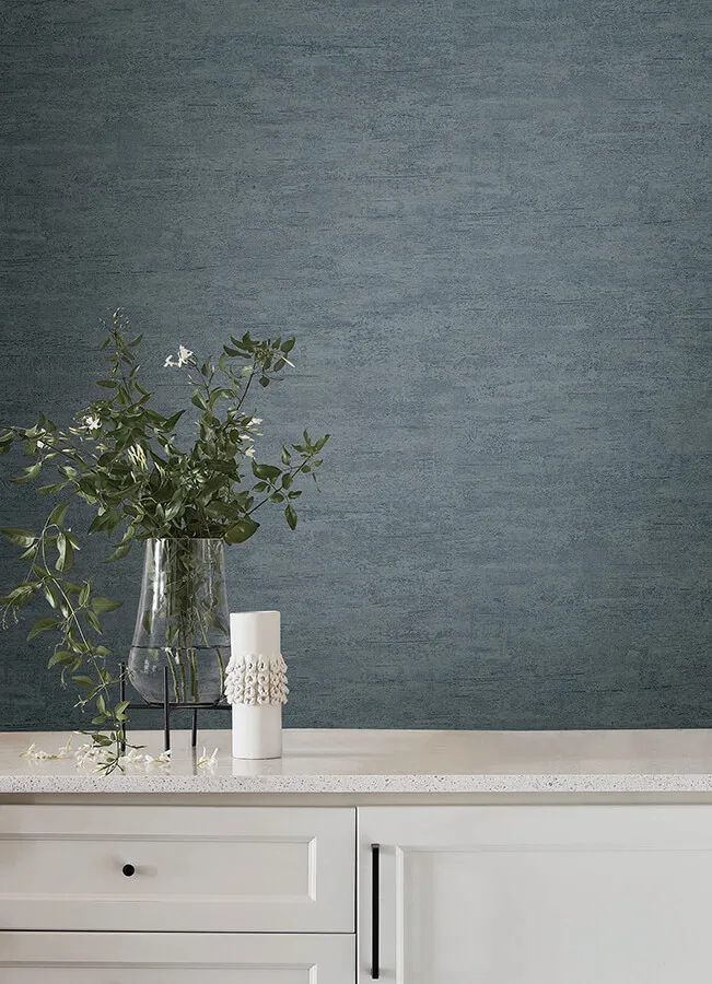 York Wallcoverings Weathered Stucco wallpaper, color Dusty Blue, SKU SI25752