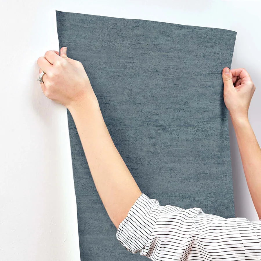 York Wallcoverings Weathered Stucco - Dusty Blue Wallpaper | Buy Online York Wallcoverings Weathered Stucco wallpaper, color Dusty Blue, SKU SI25752