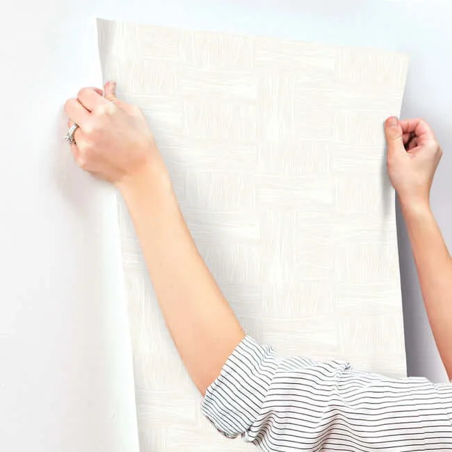 York Wallcoverings Wicker Dot wallpaper, color Ivory, SKU OI0636