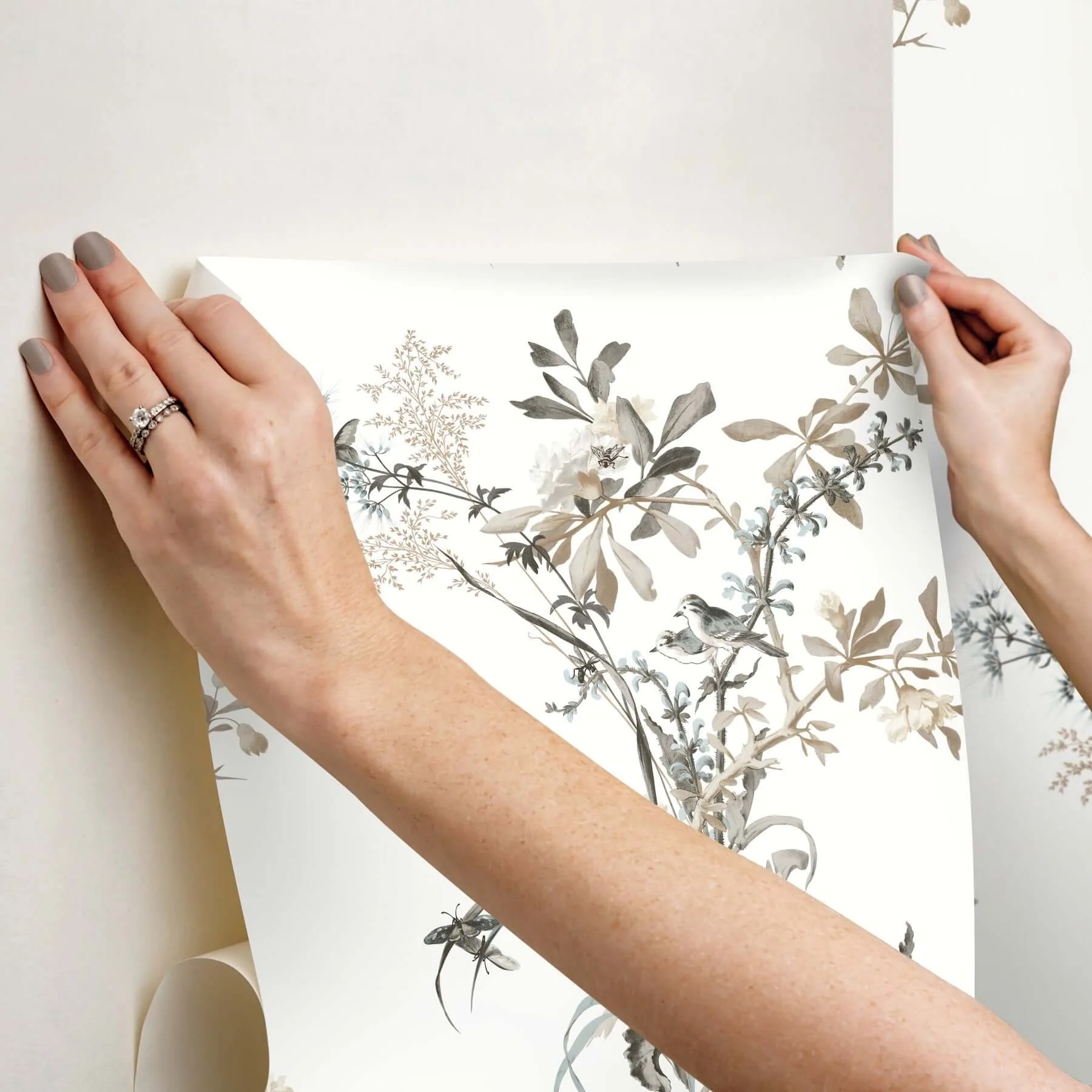 York Wallcoverings Wild Flowers - Neutral Wallpaper | Buy Online York Wallcoverings Wild Flowers wallpaper, color Neutral, SKU PSW1365RL