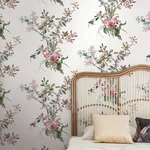 York Wallcoverings Wild Flowers wallpaper, color Rose, SKU PSW1366RL