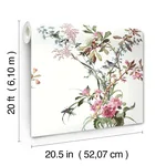 York Wallcoverings Wild Flowers wallpaper, color Rose, SKU PSW1366RL