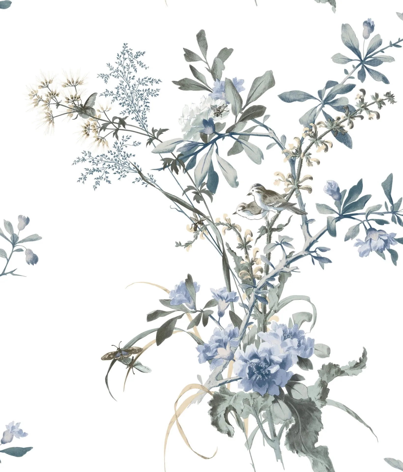 York Wallcoverings Wild Flowers wallpaper, color Jade, SKU PSW1367RL