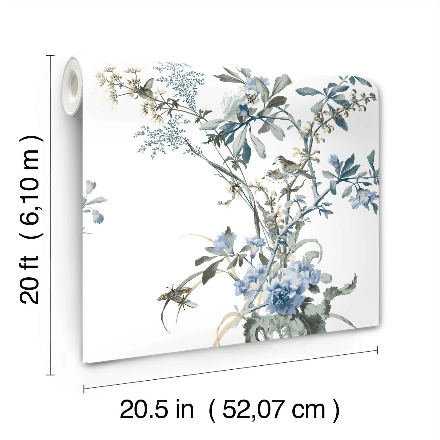 York Wallcoverings Wild Flowers - Jade Wallpaper | Buy Online York Wallcoverings Wild Flowers wallpaper, color Jade, SKU PSW1367RL