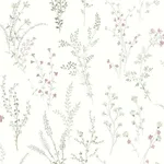York Wallcoverings Wildflower Sprigs wallpaper, color Pink & Green, SKU FH4028