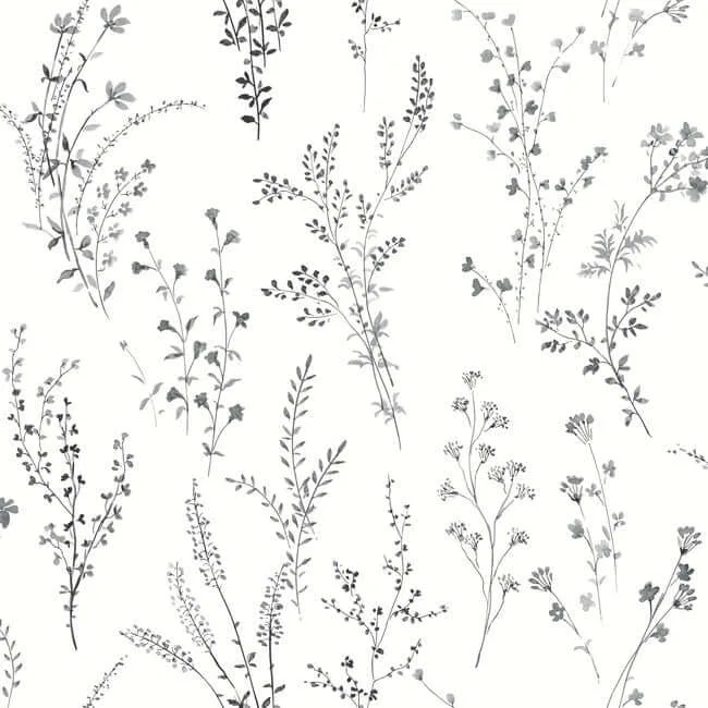 PSW1522RL | Wildflower Sprigs – Black & White