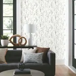 York Wallcoverings Wildflower Sprigs - Black & White Wallpaper | Buy Online York Wallcoverings Wildflower Sprigs wallpaper, color Black & White, SKU PSW1522RL