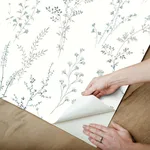 York Wallcoverings Wildflower Sprigs wallpaper, color Blue & Green, SKU PSW1523RL