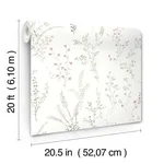 York Wallcoverings Wildflower Sprigs wallpaper, color Multicolor, SKU PSW1524RL