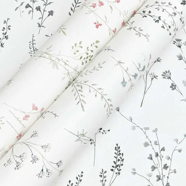 York Wallcoverings Wildflower Sprigs wallpaper, color Multicolor, SKU PSW1524RL