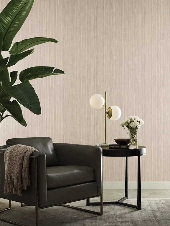 York Wallcoverings Wistman Stripe wallpaper, color Almond, SKU SI25711