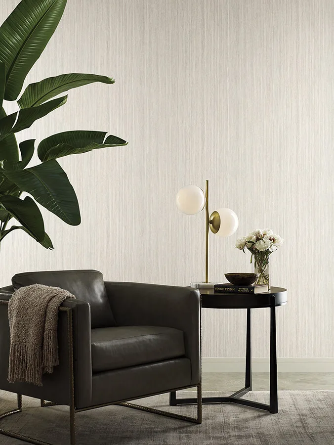 York Wallcoverings Wistman Stripe wallpaper, color Cream, SKU SI25714