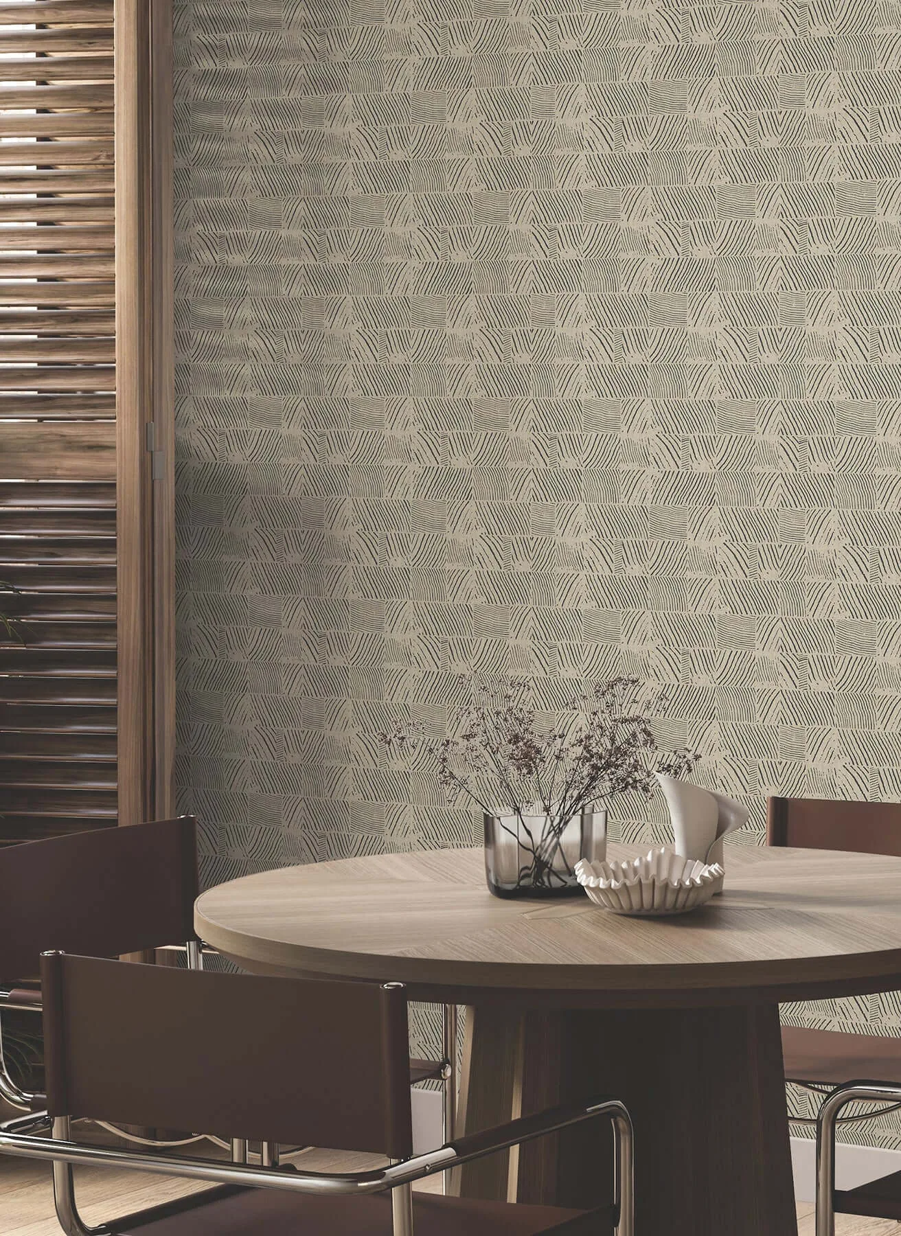 York Wallcoverings Woodcut wallpaper, color Black & Linen, SKU GN2621