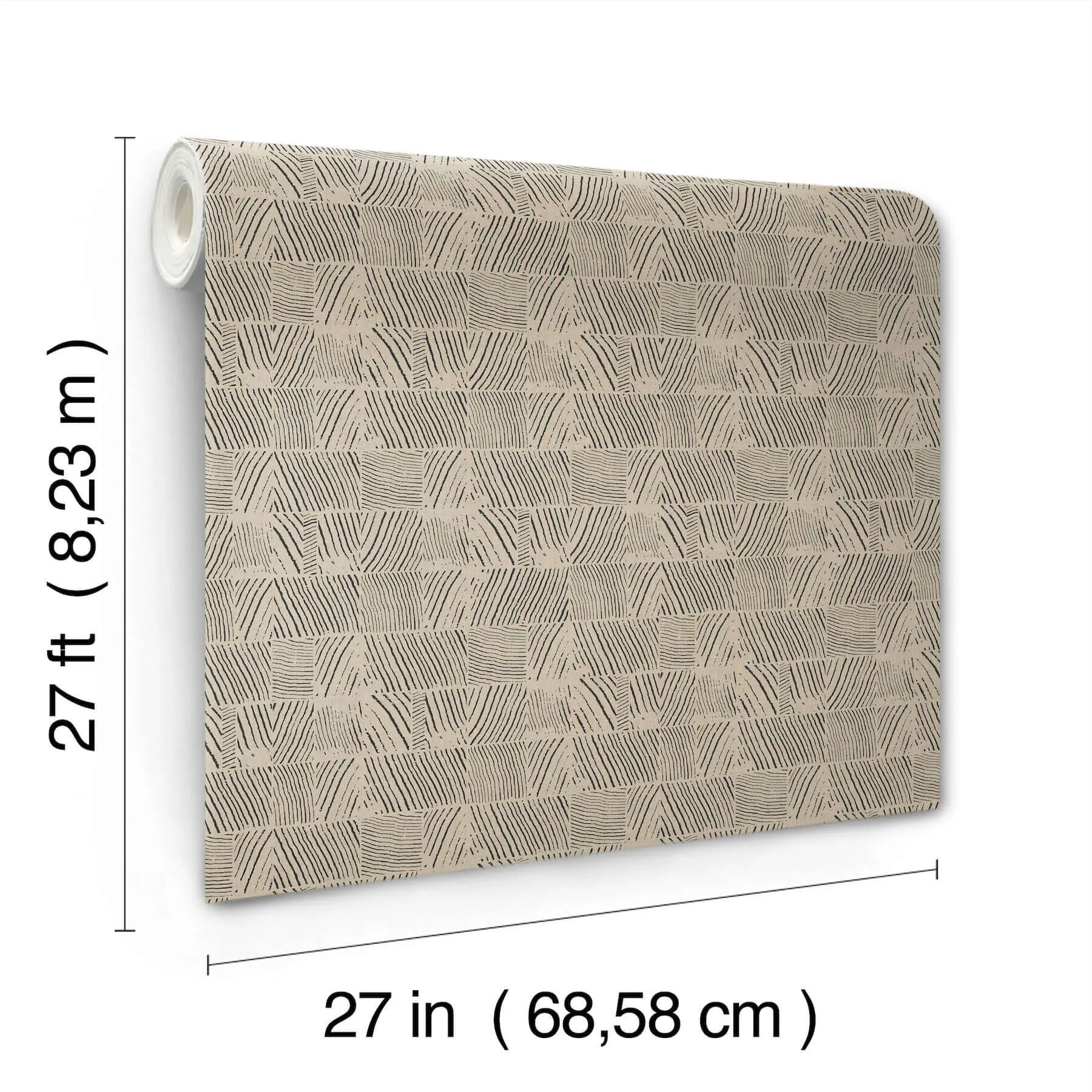 York Wallcoverings Woodcut wallpaper, color Black & Linen, SKU GN2621