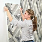 York Wallcoverings Wynwood Geometric - Grey Wallpaper | Buy Online York Wallcoverings Wynwood Geometric wallpaper, color Grey, SKU UC3834