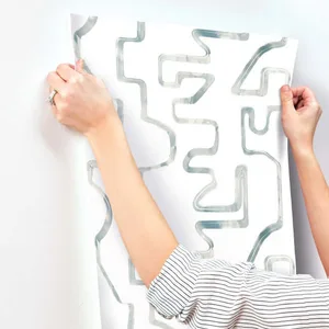York Wallcoverings Abstract Aura wallpaper, color Blue Smoke, SKU AG2055