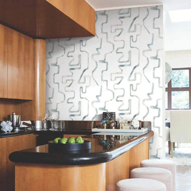 York Wallcoverings Abstract Aura wallpaper, color Blue Smoke, SKU AG2055