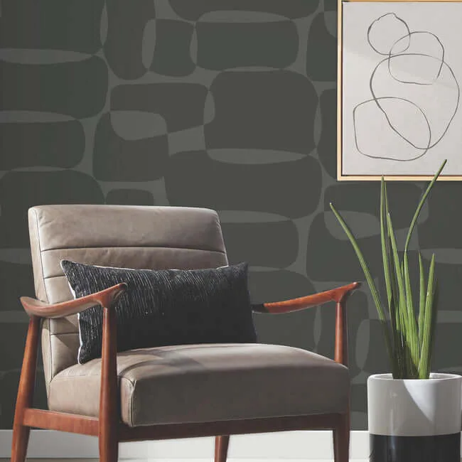 York Wallcoverings Block - Black & Metallic Wallpaper | Buy Online York Wallcoverings Block wallpaper, color Black & Metallic, SKU AG2073