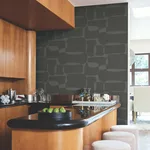 York Wallcoverings Block - Black & Metallic Wallpaper | Buy Online York Wallcoverings Block wallpaper, color Black & Metallic, SKU AG2073