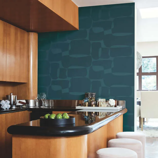 York Wallcoverings Block - Peacock Wallpaper | Buy Online York Wallcoverings Block wallpaper, color Peacock, SKU AG2075