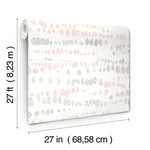 York Wallcoverings Dewdrops - Pink & Grey Wallpaper | Buy Online York Wallcoverings Dewdrops wallpaper, color Pink & Grey, SKU AG2047