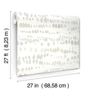 York Wallcoverings Dewdrops wallpaper, color Neutral, SKU AG2048