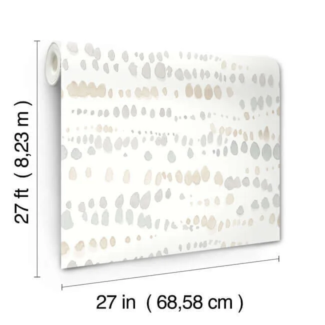 York Wallcoverings Dewdrops wallpaper, color Neutral, SKU AG2048