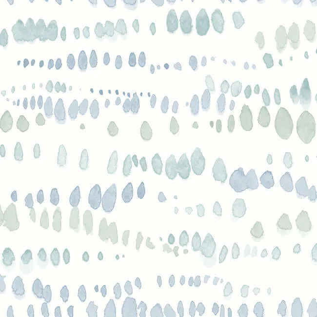 York Wallcoverings Dewdrops wallpaper, color Blue, SKU AG2045