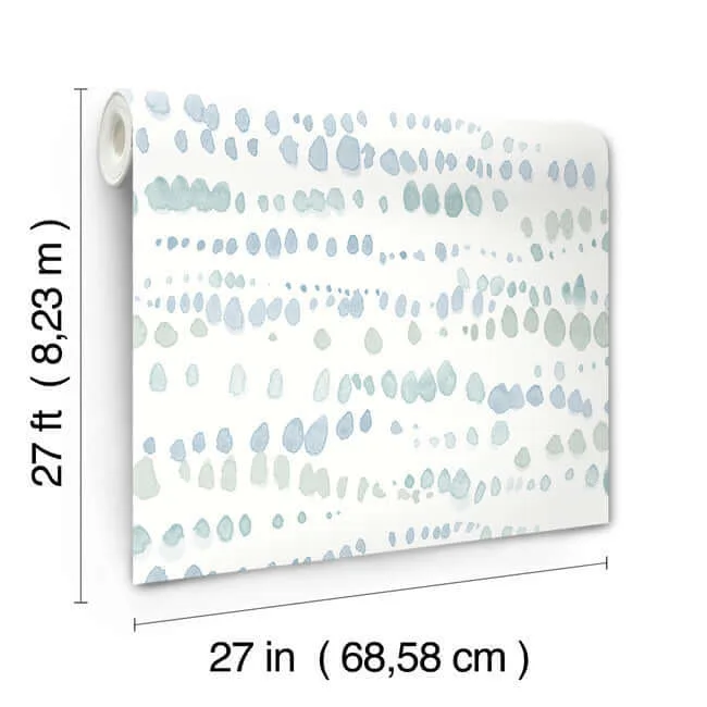 York Wallcoverings Dewdrops - Blue Wallpaper | Buy Online York Wallcoverings Dewdrops wallpaper, color Blue, SKU AG2045