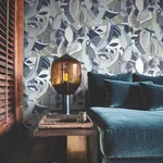 York Wallcoverings Fauvist Flock - Blue Wallpaper | Buy Online York Wallcoverings Fauvist Flock wallpaper, color Blue, SKU AG2015