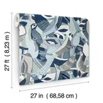 York Wallcoverings Fauvist Flock - Blue Wallpaper | Buy Online York Wallcoverings Fauvist Flock wallpaper, color Blue, SKU AG2015