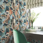 York Wallcoverings Fauvist Flock wallpaper, color Coral & Aqua, SKU AG2016