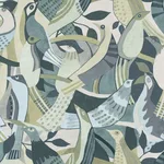 York Wallcoverings Fauvist Flock wallpaper, color Green, SKU AG2017
