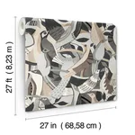 York Wallcoverings Fauvist Flock wallpaper, color Neutral, SKU AG2018