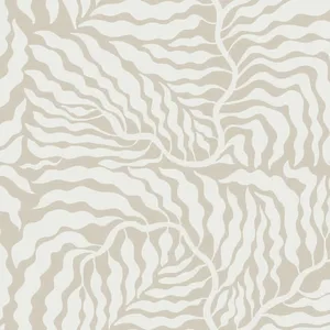 York Wallcoverings Fern Fronds wallpaper, color Taupe & White, SKU AG2063