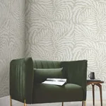 York Wallcoverings Fern Fronds wallpaper, color Taupe & White, SKU AG2063