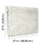 York Wallcoverings Fern Fronds wallpaper, color Taupe & White, SKU AG2063