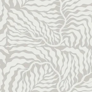 York Wallcoverings Fern Fronds wallpaper, color Grey & White, SKU AG2064