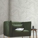 York Wallcoverings Fern Fronds - Grey & White Wallpaper | Buy Online York Wallcoverings Fern Fronds wallpaper, color Grey & White, SKU AG2064