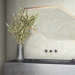 York Wallcoverings Fern Fronds wallpaper, color Light Green & White, SKU AG2065