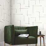 York Wallcoverings Gilded Sumi-E wallpaper, color Orchid & Glint, SKU AG2040