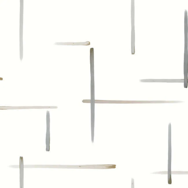 York Wallcoverings Gilded Sumi-E wallpaper, color Black & Gold, SKU AG2041