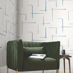 York Wallcoverings Gilded Sumi-E - Blue & Glint Wallpaper | Buy Online York Wallcoverings Gilded Sumi-E wallpaper, color Blue & Glint, SKU AG2042